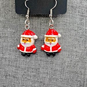 Hand Crafted Santa Earrings